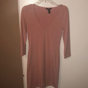 Forever 21 fitted worn for one event blush dress